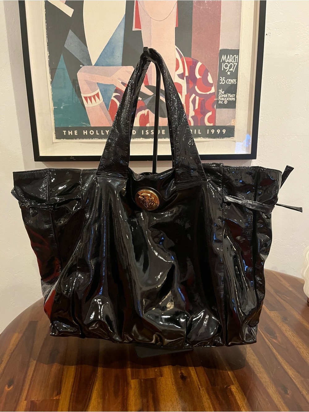 Gucci Hysteria Black Patent Tote Bag